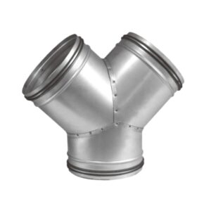 Spiral Duct Y Branch with Rubber Gasket