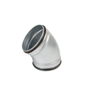 45° Spiral Duct Elbow with Rubber Gasket (Galvanized Steel)