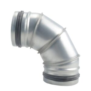 90° Segmented Spiral Duct Elbow with Rubber Gasket