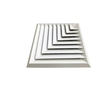 Two-Way Opposed Blade Square Ceiling Diffuser – Angled Corner Blade Type