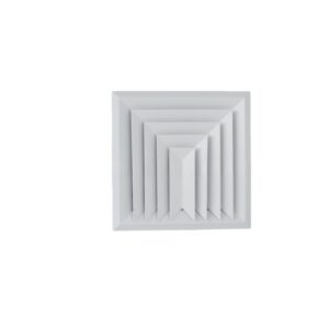 Three-Way Square Ceiling Diffuser – Angled Blade Type