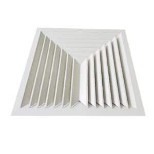 Three-Way Square Ceiling Diffuser – Continuous Flat Blade Type