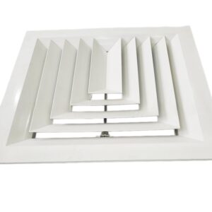 Three-Way Square Ceiling Diffuser – Flat Blade Type