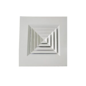 Four-Way Aluminum Ceiling Diffuser – Continuous Stamped Blade