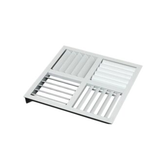 Curved Blade Multi-Adjustable Ceiling Register